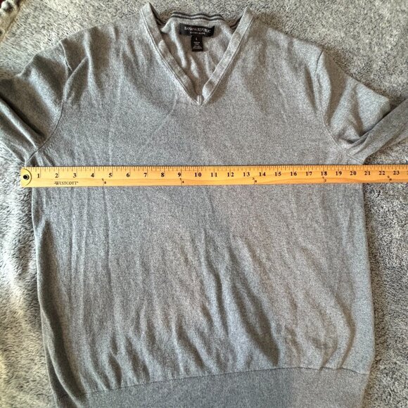 Banana Republic Luxury Womens Sweater Large Gray Silk Cashmere Blend Prep 18606 - Picture 4 of 7